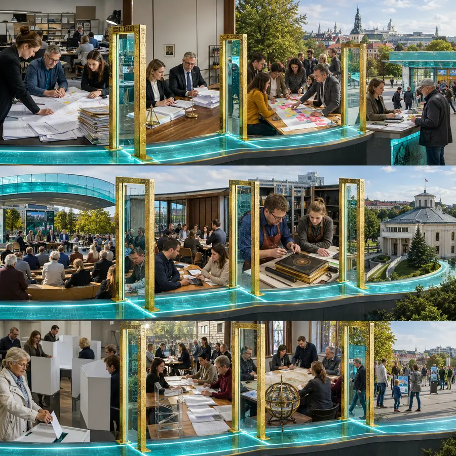 Kolejne etapy od dokumentów i recenzji przez konsultacje oraz legislację do mandatu Narodu.